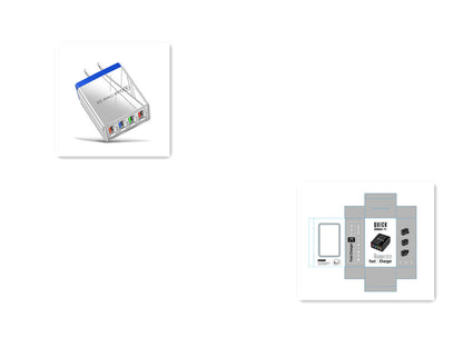 USB Charger Quick Charge 3.0 4 Phone Adapter Electronics DealSniper.net US Dark blue and box Q1pc