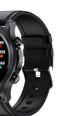Oxygen ECG Temperature Blood Pressure Heart Rate Monitoring Laser Smart Watch Electronics DealSniper.net Black belt strap E400
