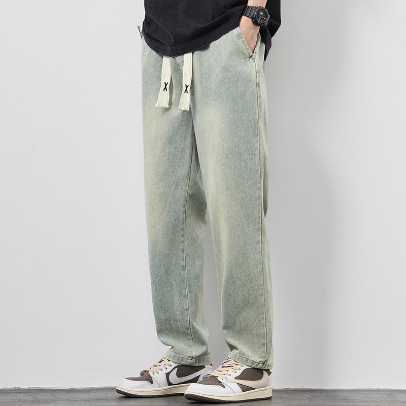 Summer Loose Wide Leg Jeans Pants Men Fashion