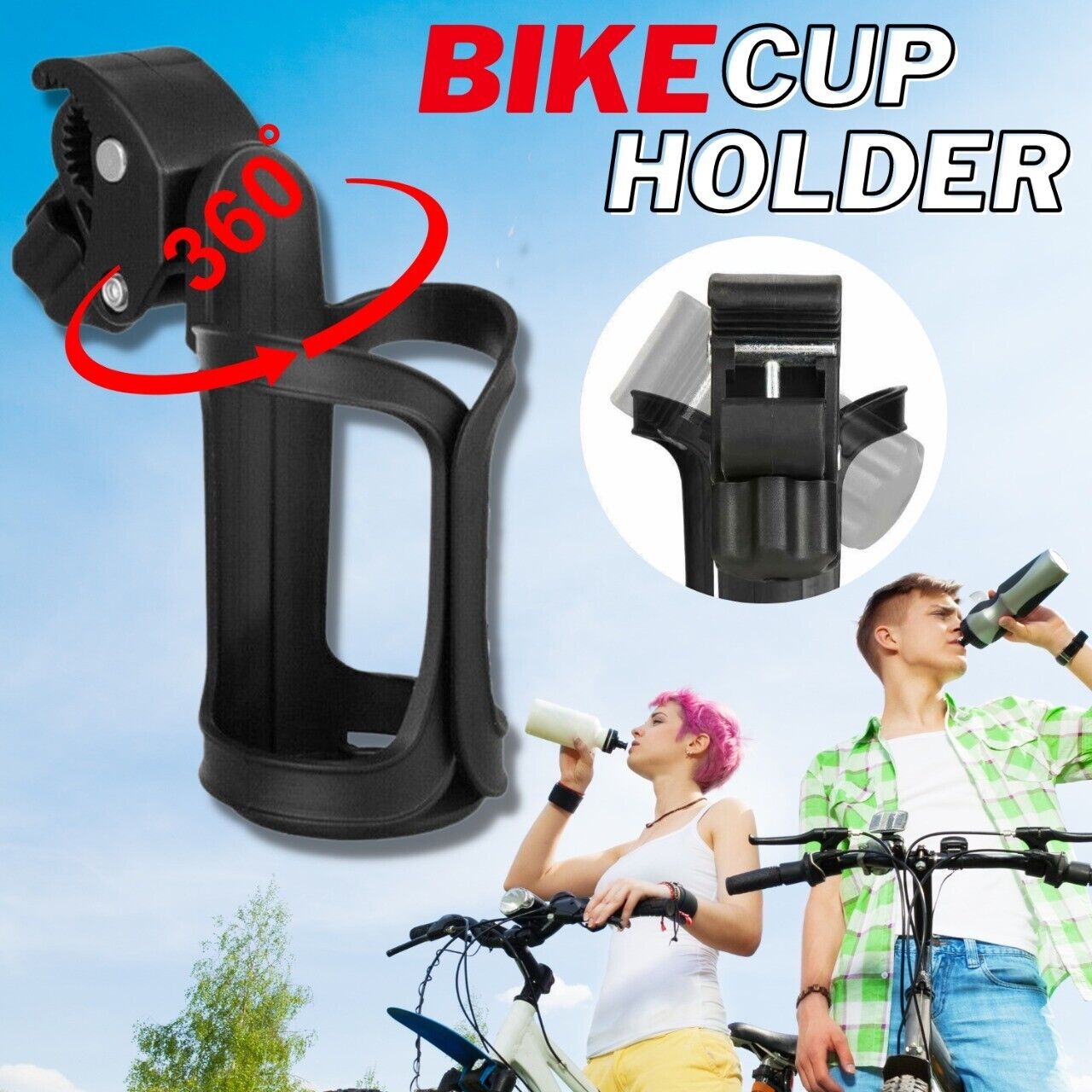 Water Bottle Cage Mount Drink Bicycle Handlebar Bike Cup Holder Cycling Beverage Outdoor DealSniper.net