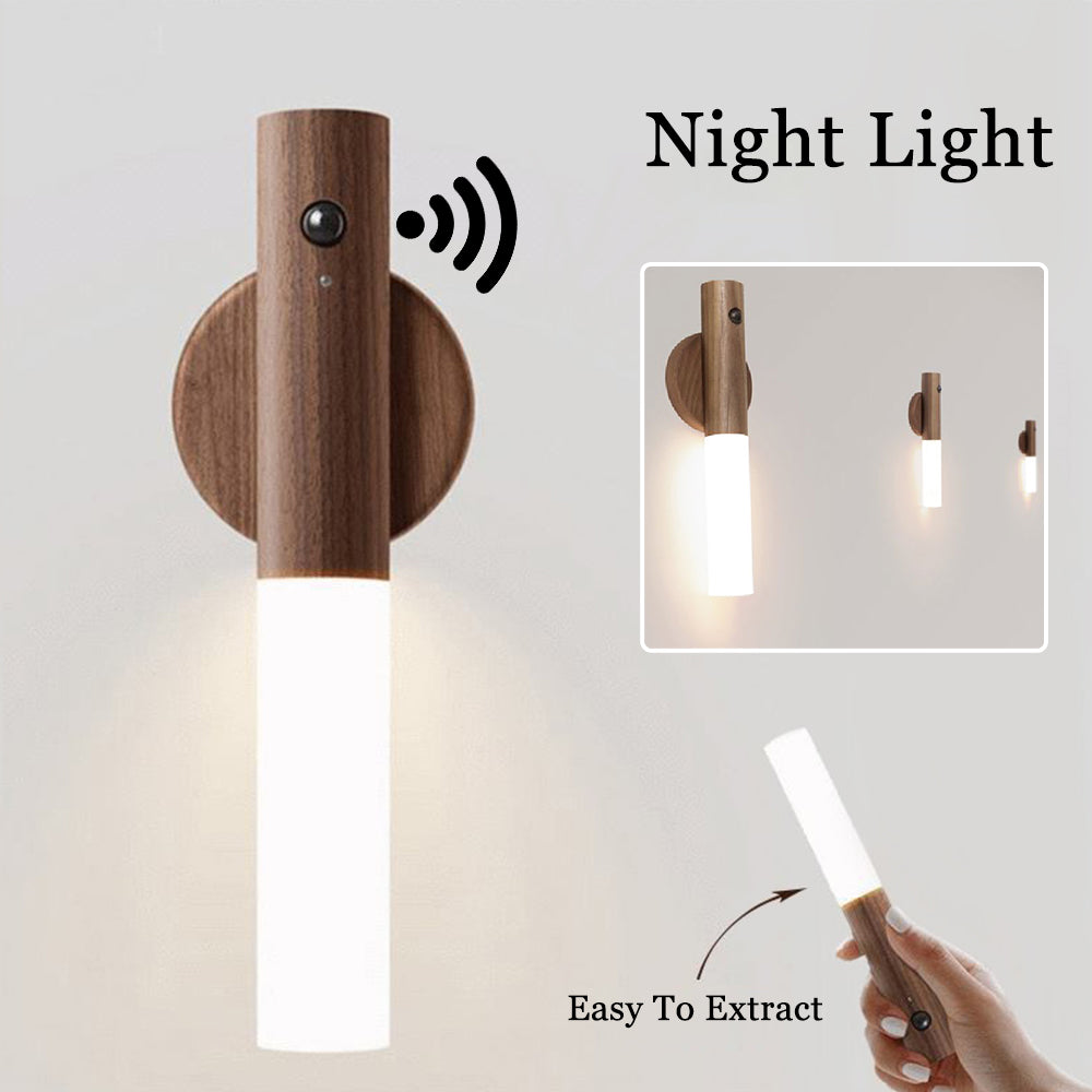 Auto LED USB Magnetic Wood Wireless Night Light Corridors Porch Home dealsniper-net