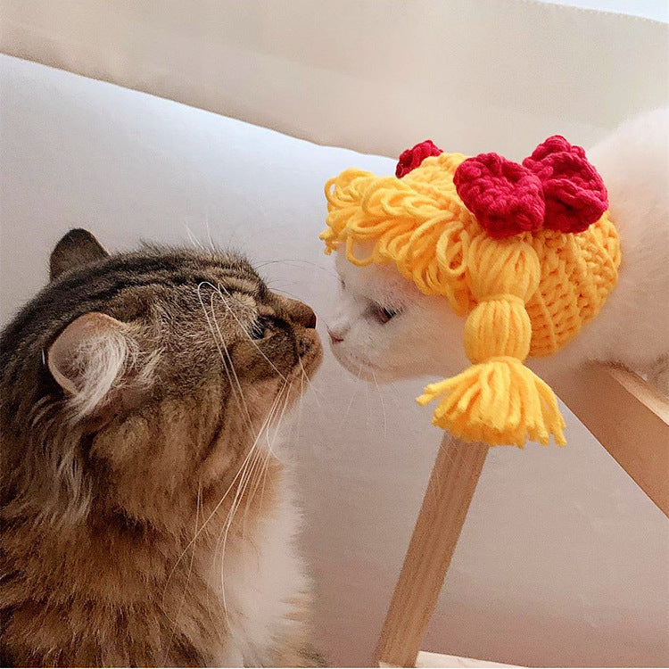 New Pet Hat Cute Style Braid Headgear Spring And Autumn Pets dealsniper-net
