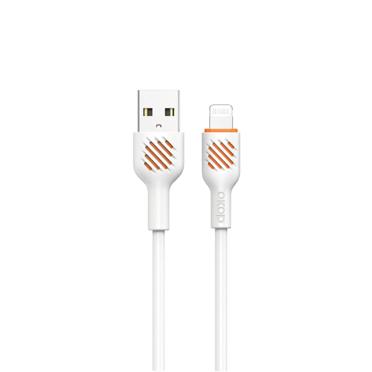 KP-317 Fast-Charging Data Cable 65W Thickened Charging Cable Electronics Gym From House White USB to Lightning