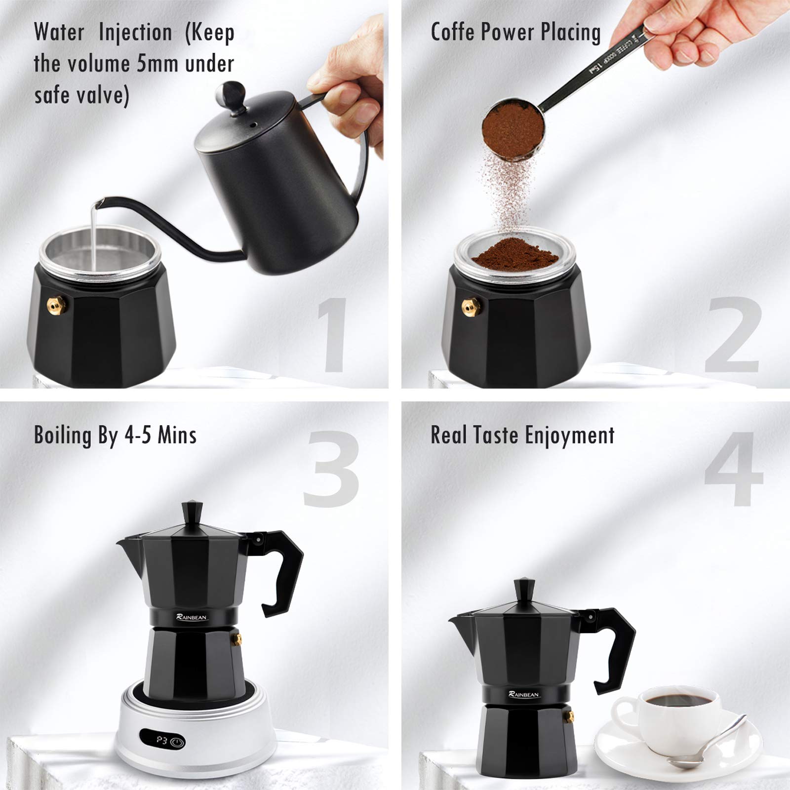 Stovetop Espresso Maker Espresso Cup Moka Pot Classic Cafe Maker Deals dealsniper-net