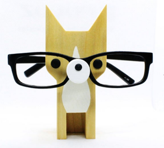 Animal Spectacle Frame Wooden Fox Glasses Storage Holder