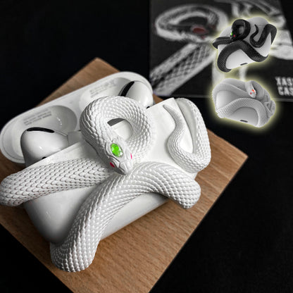 Creative Horrible Snake Wireless Earphone Case Headset Protective Case Electronics dealsniper-net