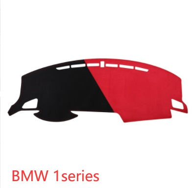 Car Suede Dashboard Cover Center Console Sunshield Retrofitting Vehicle DealSniper.net BMW 1series Black Red