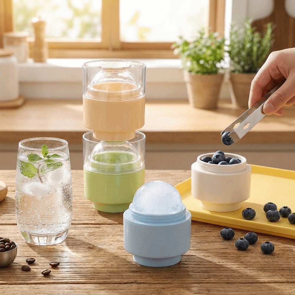 Practical 6cm Ice Ball Mold Plastic Quick-freezing Ice Sphere Mold Kitchen DealSniper.net
