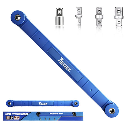 Offset Extension Wrench, Impact Grade Square Drive Adapters Tools dealsniper-net BLUE