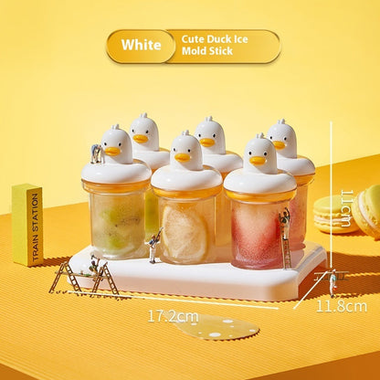 Homemade Ice Cream Mold Cartoon Popsicle Food Grade Ice Maker Kitchen DealSniper.net White 17.2x11.8x11cm