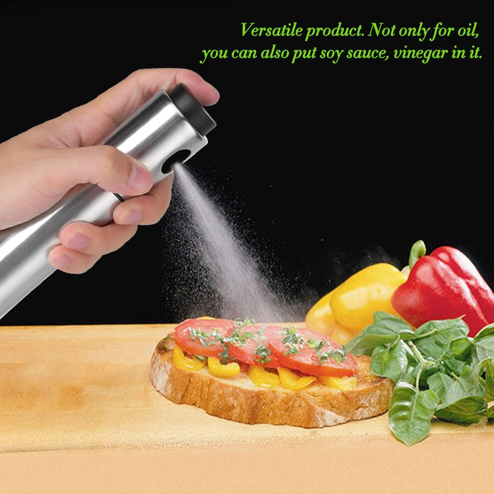 Stainless Steel Olive Oil Spraying Bottle Dispenser Sprayer Kitchen dealsniper-net