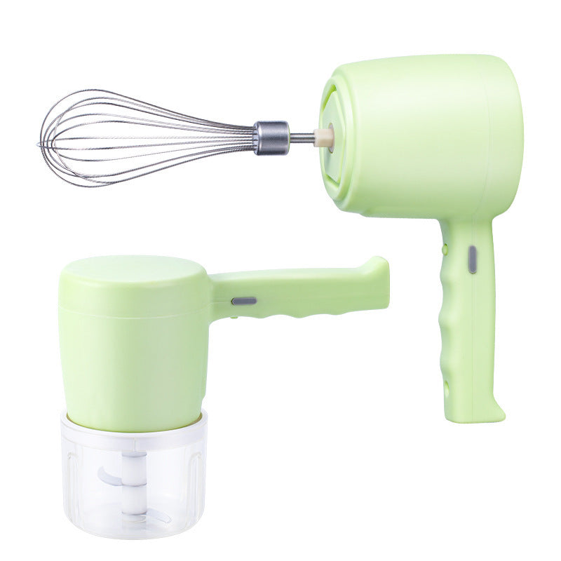 Blender 2 In 1 Multifunctional Electric Hand Mixer USB Planetary Kitchen dealsniper-net Green USB