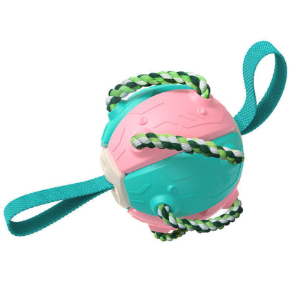 Interactive Dog Football Soccer Ball With Tabs Inflated Training Toy Outdoor Border Collie Balls Pet Products Pets dealsniper-net Pink green