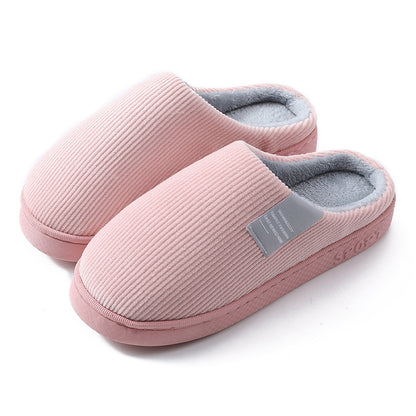 Indoor Corduroy Shoes Warm Plush Home Slipper Anti Slip Floor Women Gym From House Pink 36to37