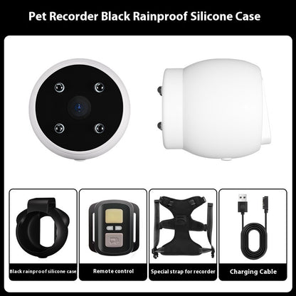 Pets Recorder Pet Tracker Collar Dogs And Cats Viewing Angle Pets dealsniper-net Black L