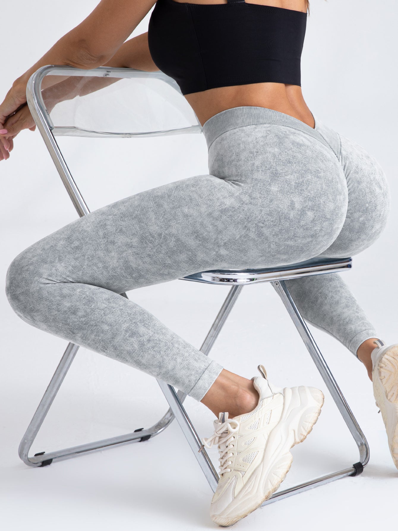 V-Back Scrunch Butt Workout Leggings Women Seamless Gym Women Gym From House