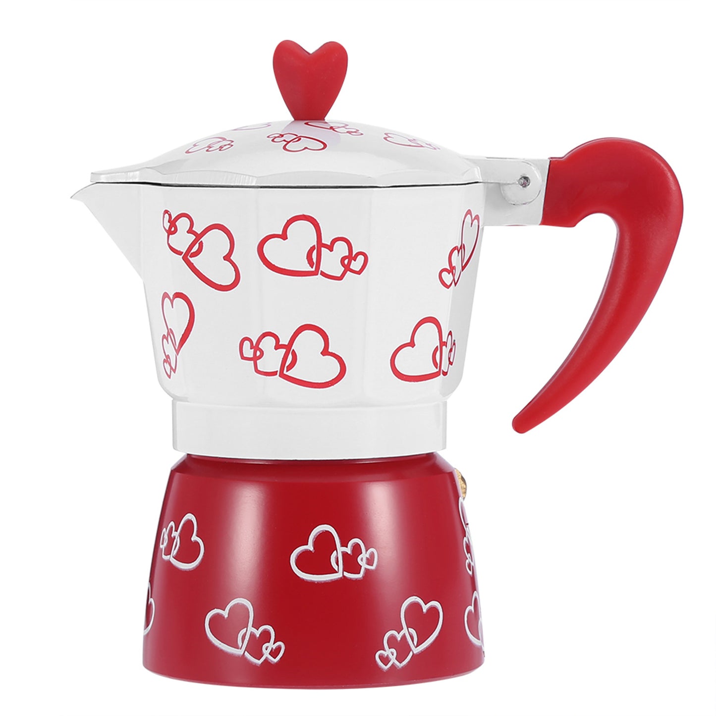 Aluminum Durable Coffee Maker Kettle Pot Household Office(S) Kitchen DealSniper.net red