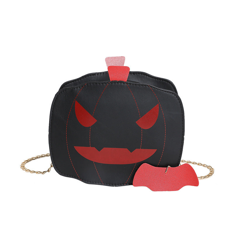 Halloween Cartoon Pumpkin Shoulder Bag Women dealsniper-net Black