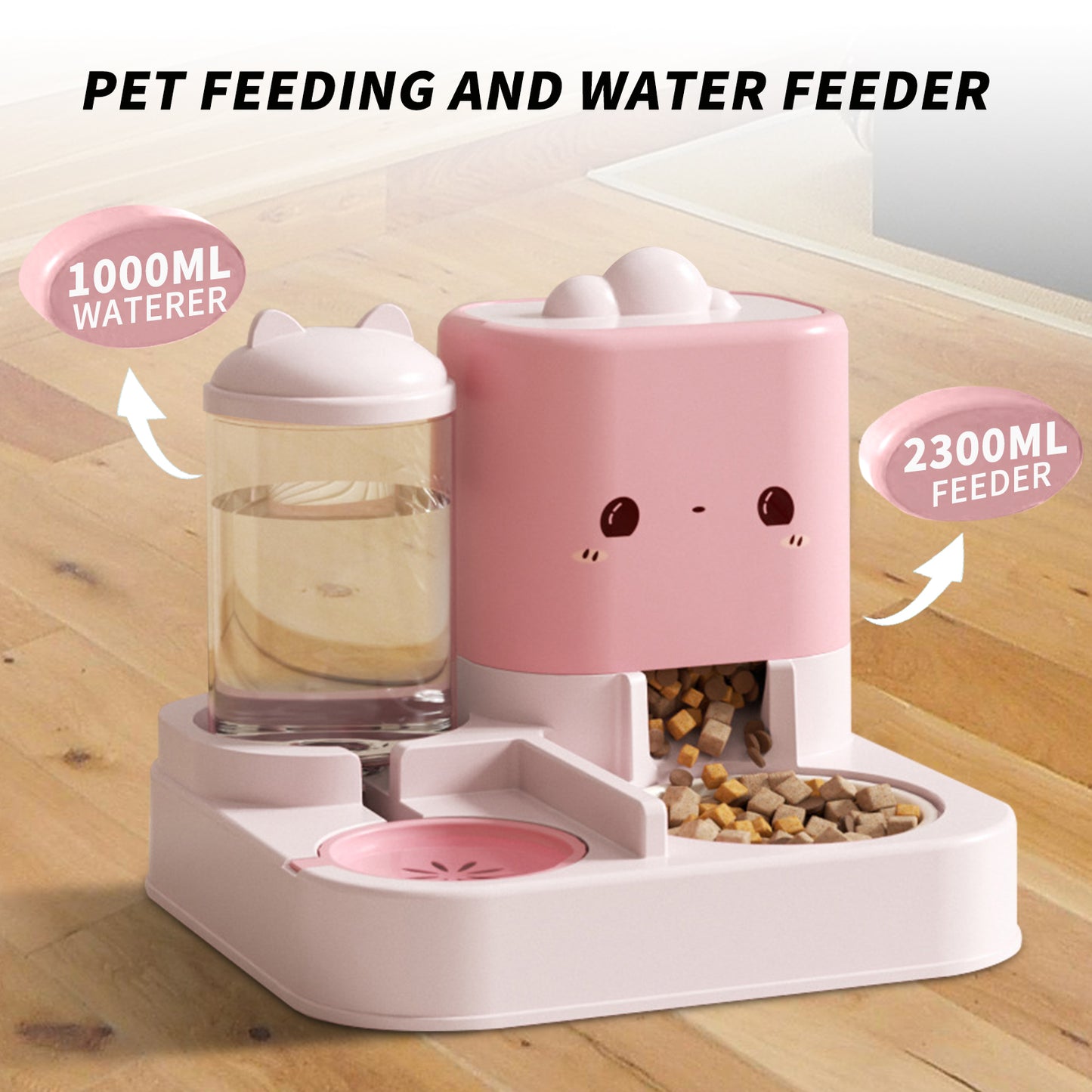 1 Piece Cartoon Cloud Cat Ear Feeding And Water Feeding Pets Gym From House