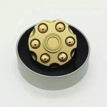 Unique Brass Gun Revolver Bullet Fidget Toy Spinner Hobby dealsniper-net Copper bullet Round tin box