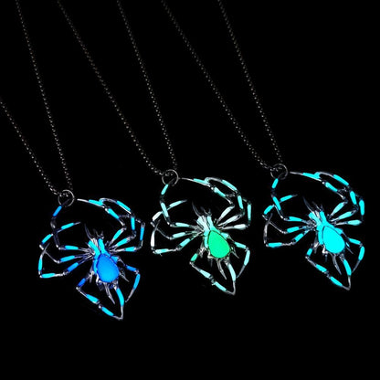 Halloween Creative Stereo Luminous Spider Necklace Jewerly Jewelry dealsniper-net