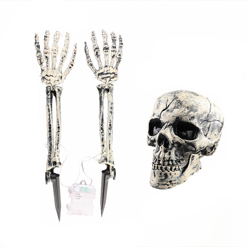 Halloween LED Light Up Skeleton Arm Hand Halloween Party Outdoor Garden dealsniper-net