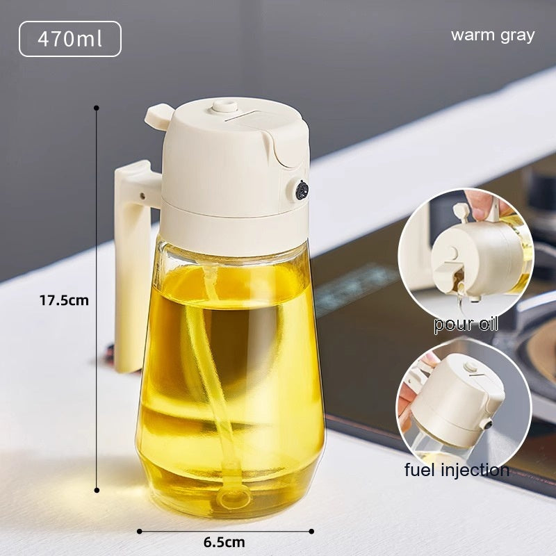 470ML Olive Oil Sprayer Dispenser For Cooking Kitchen dealsniper-net Beige 470ML 1PC