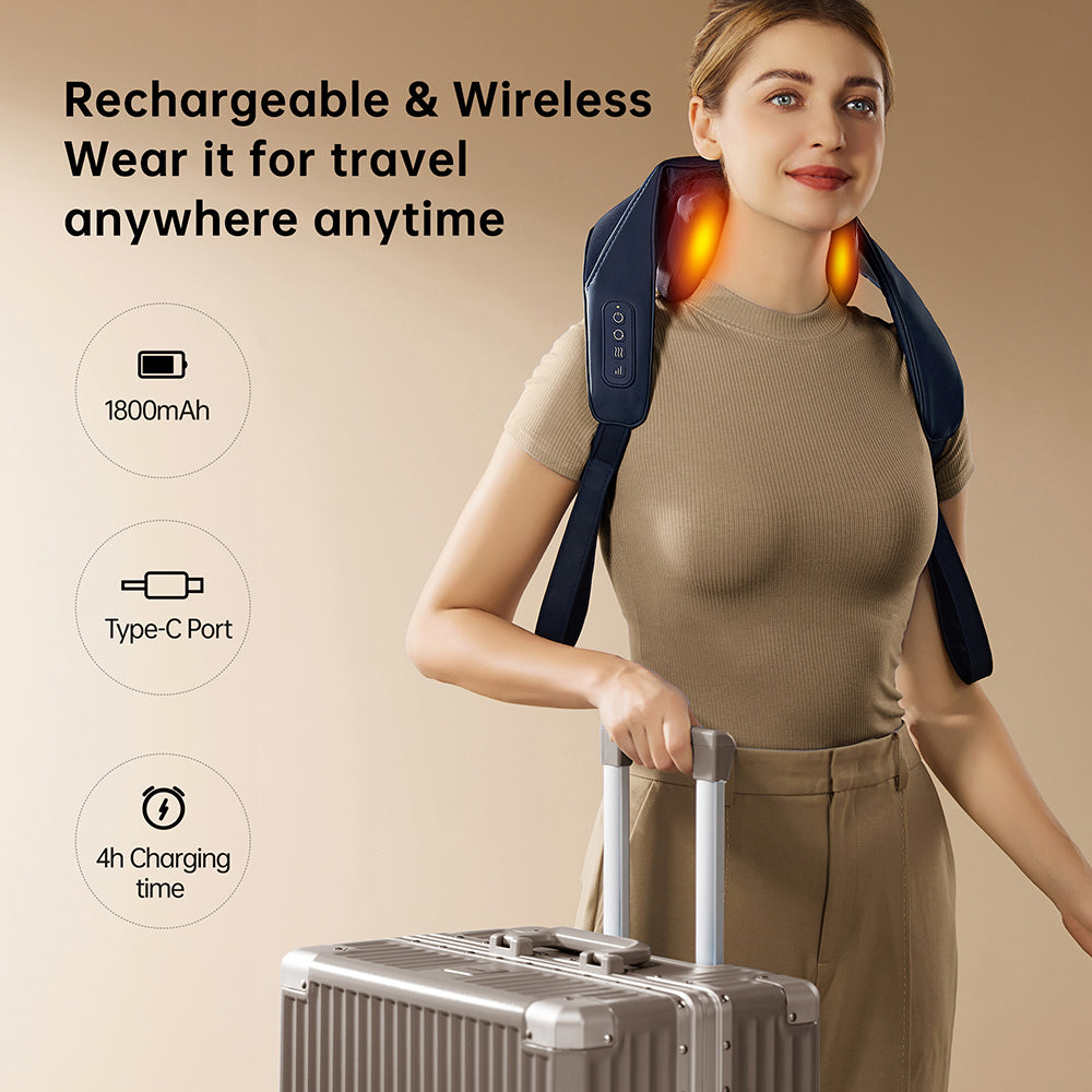 Kneading Shoulder Massager With Heat Therapy Beauty dealsniper-net