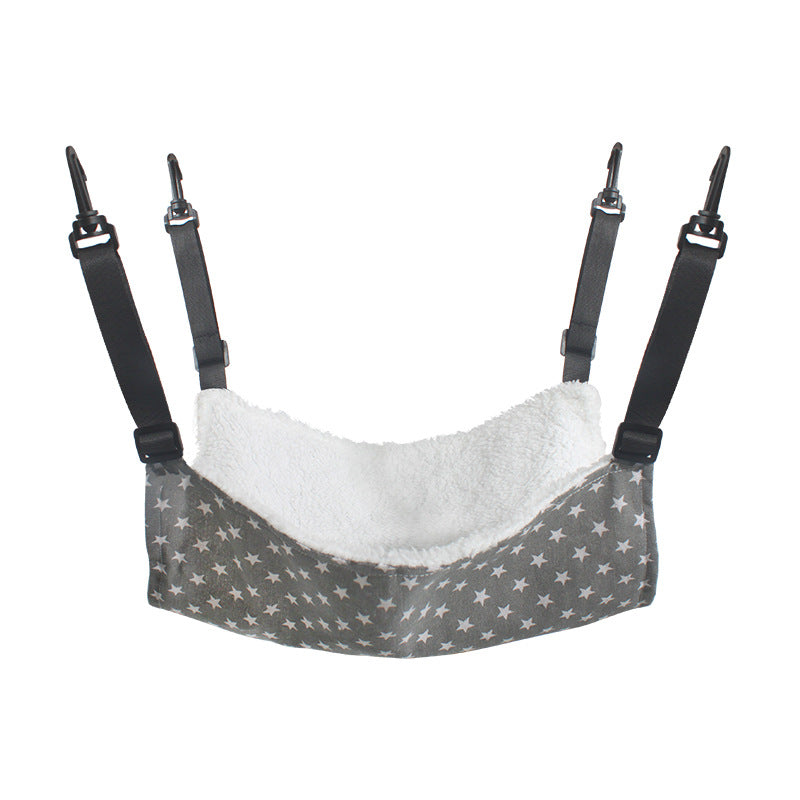 Lamb Fleece Cat Hanging Beds Pets Cage Hammock Bed Pets Gym From House 27x27cm Gray Star Autumn And Winter