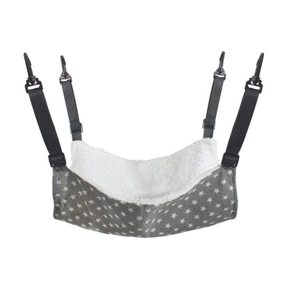 Lamb Fleece Cat Hanging Beds Pets Cage Hammock Bed Pets Gym From House 27x27cm Gray Star Autumn And Winter