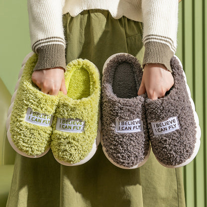 Warm Plush Slippers Home Shoes For Women Couple Winter Slippers Women DealSniper.net