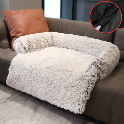 Removable Pet Dog Mat Sofa Dog Bed Soft Pad Blanket Cushion Pets dealsniper-net Right angle coffee L Washable