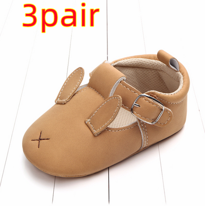 Spring and autumn cartoon animal baby shoes matte leather non-slip soft bottom baby shoes wholesale 0884 Kids DealSniper.net Rabbit A 3pair 11CM