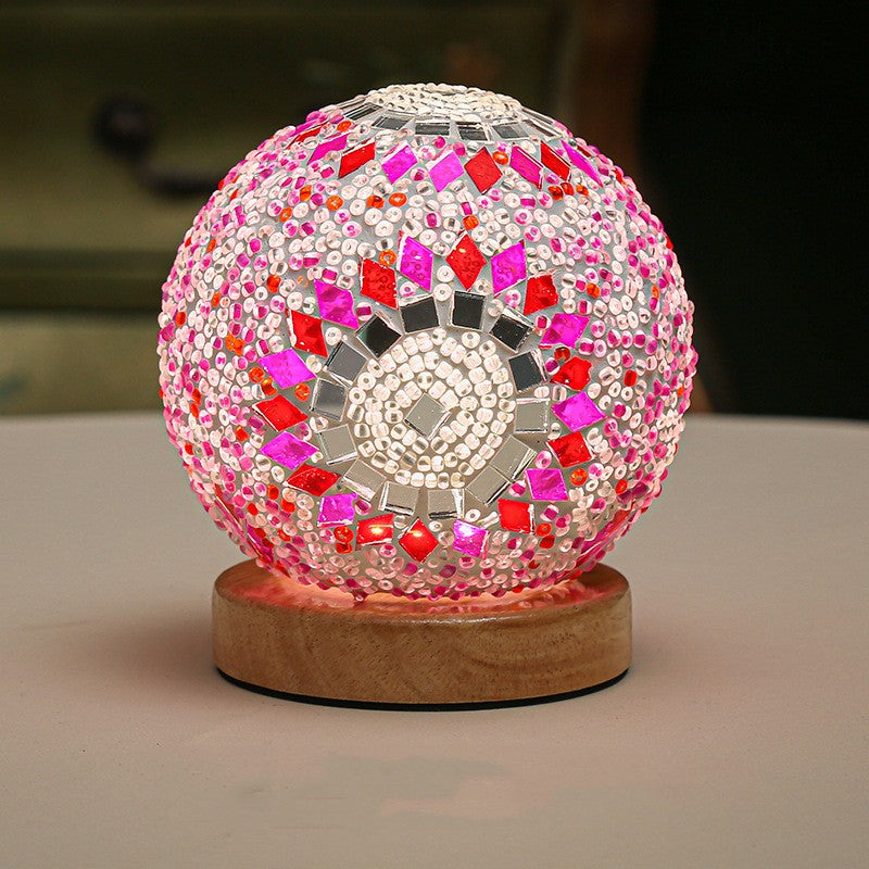 Small Night Light Bohemian Style Rechargeable Table Lamp Home Decor Gym From House
