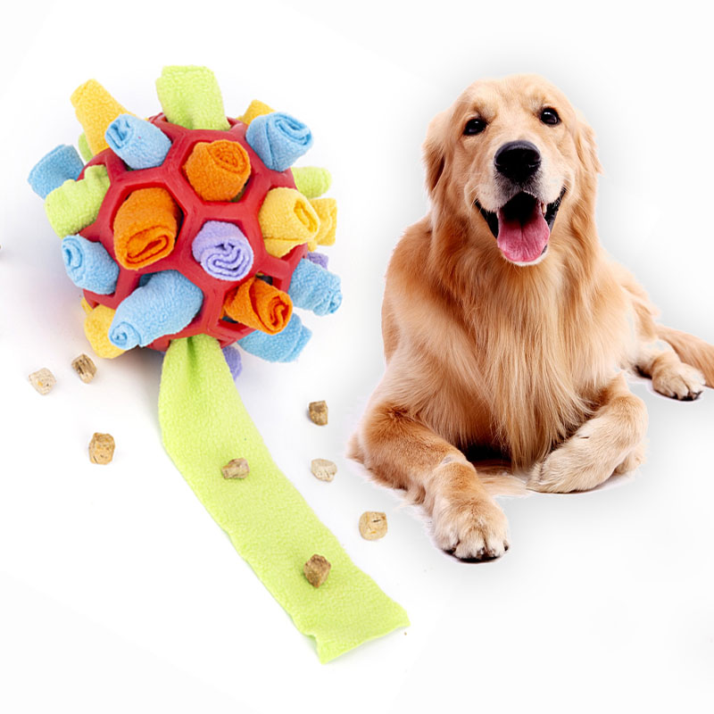 Pet Dog Sniff & Snack Puzzle Ball Snuffle Ball Pad Toys Pets Gym From House