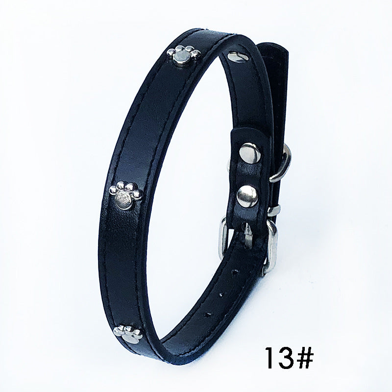 Pack Of 10 1.5 Leather Collars Dog Collars PU Collars