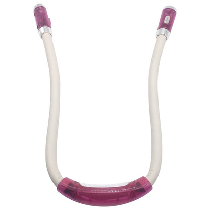 Flexible Neck Hug Book Light With LED Reading Lamp Gadgets dealsniper-net Pink white tube