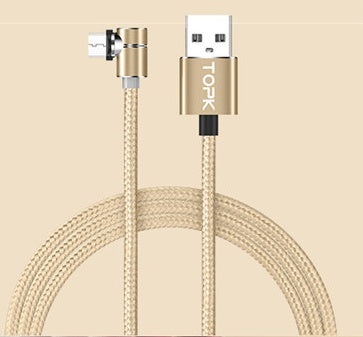Magnetic Cable Micro Usb Cable 360 Degree Magnetic Charge Electronics DealSniper.net Golden 3FT IPhone