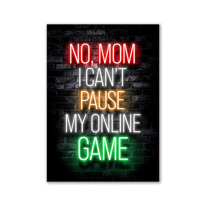 Nordic Neon Advertising Game Canvas Core Home Decor dealsniper-net 14style 30x40cm