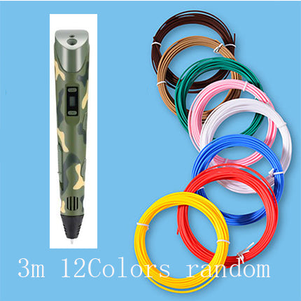 3D print pen 3D pen two generation graffiti 3D stereoscopic Kids dealsniper-net Camouflage 3M USB