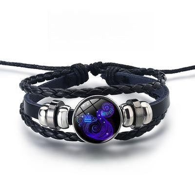 12 Constellations Luminous Bracelet Fashion Nightlight Jewelry Gym From House Aquarian