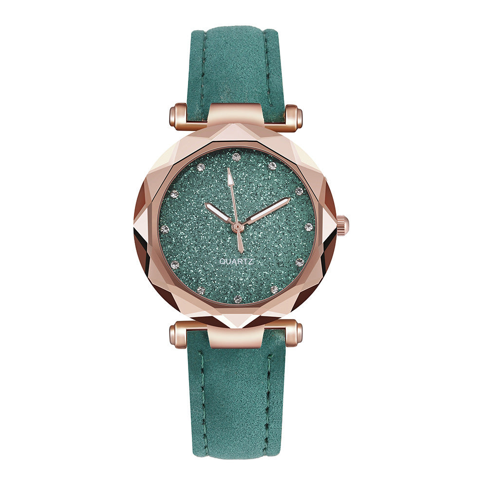 Casual Women Romantic Starry Sky Wrist Watch Leather Jewelry dealsniper-net