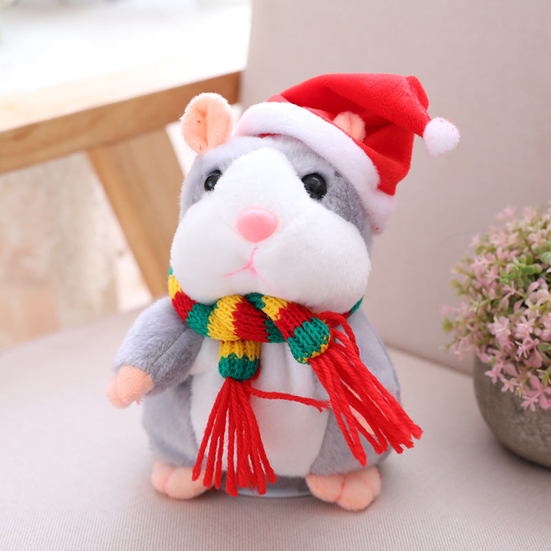 Cute Little Hamster That Can Talk And Change Voice Kids dealsniper-net Grey Colorful scarf