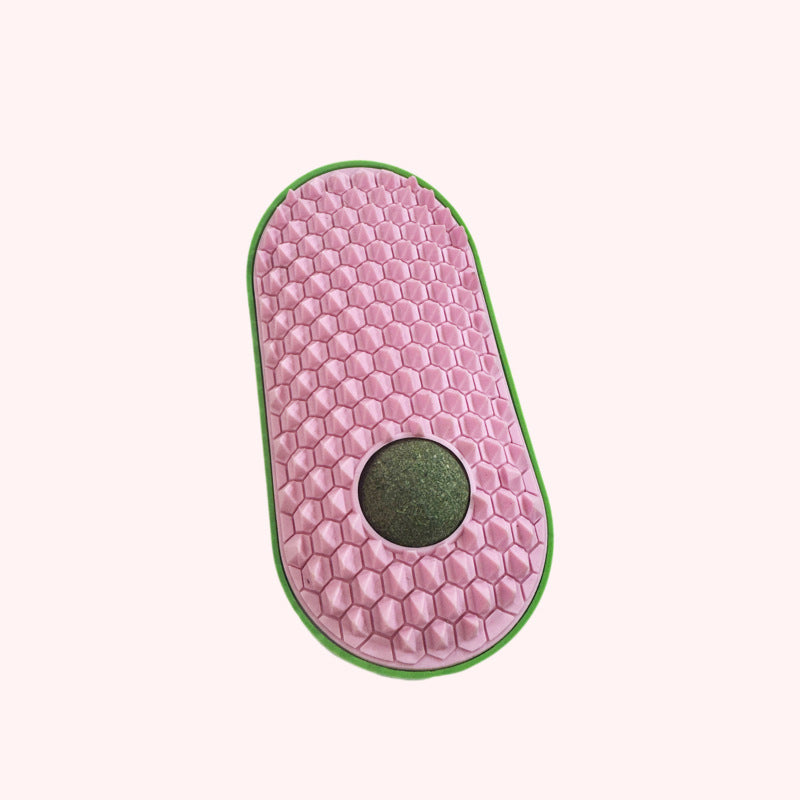 Catnip Toys Balls That Stick On Wall Pet Massage Brush Cat Toy Ball Pets Gym From House Pink