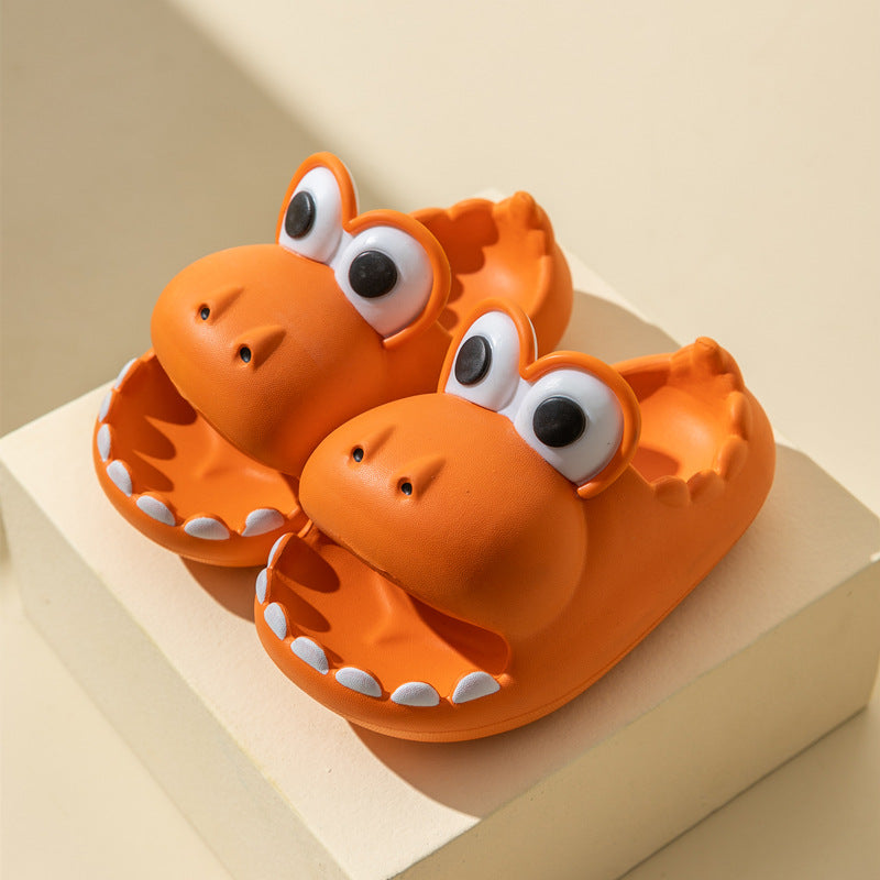 Kids Dinosaur Slippers Wholesale Summer Cartoon Parent Child Kids dealsniper-net Orange 150