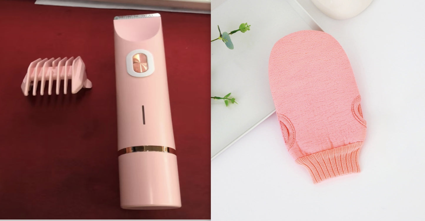 2 In 1 Hair Remover Women's Double Head Shaver Beauty DealSniper.net Pink Set4 USB