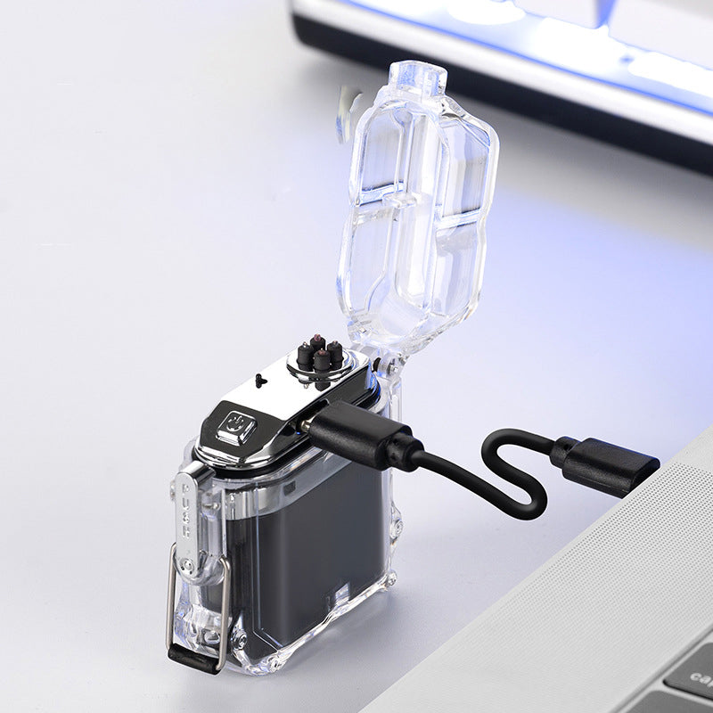 USB Lighter Windproof Double ArcLighter Gadgets Gym From House