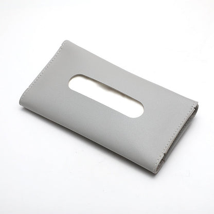 Car Sun Visor Paper Towel Bag Leather Vehicle DealSniper.net Grey 1PC