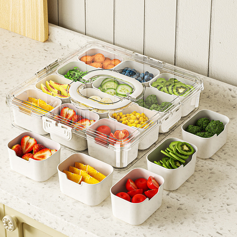 Food Grade Salad Crisper Portable Sealed Partitioned Bento Box Kitchen dealsniper-net