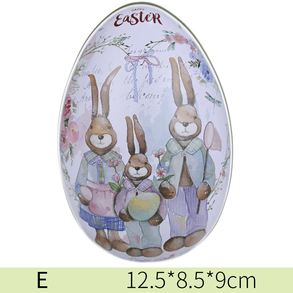 New Easter Decorative Tinplate Egg Creative Tin Box Kids Gym From House E Large